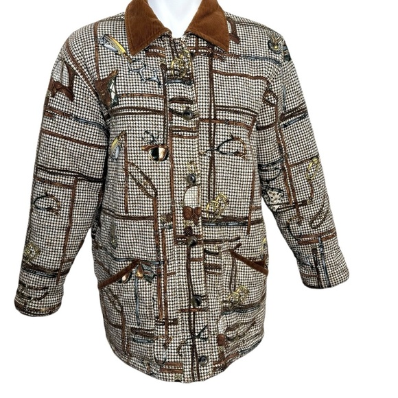 JONES NEW YORK SPORT Equestrian barn chore field coat Corduroy Jacket western - Picture 4 of 10